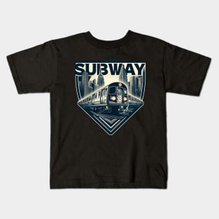 New York Subway NYC Subway Train Vintage Kids T-Shirt